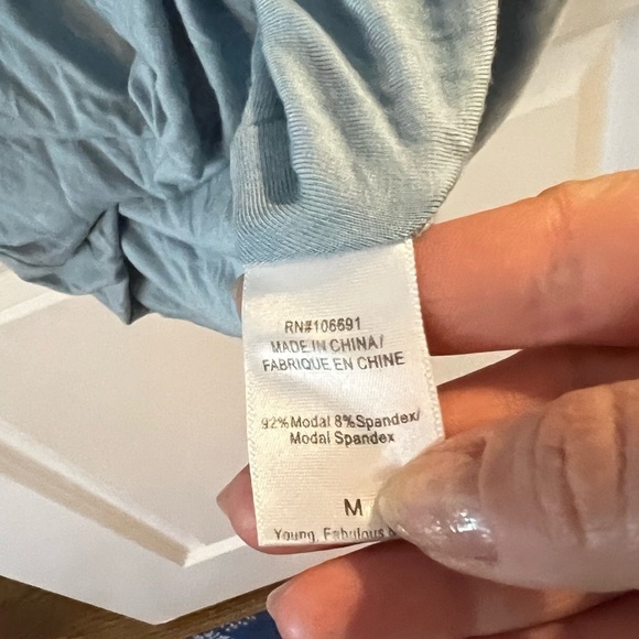 Young Fabulous & Broke Clancy Back Cutout Dress Modal Jersey Stretch - Picture 6 of 7